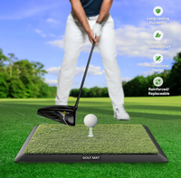 Tapis de golf gazon artificiel intérieur extérieur entraînement de golf frapper tapis d'écaillage balançoire cadeaux de golf pour hommes femmes avec 3 remplaçables