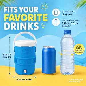 Portabevande Cilindrico Isolato Stampato in 3D in PLA 301-400ml, Ecologico, Durevole, Leggero, Portatile con Manico - Product Image 5