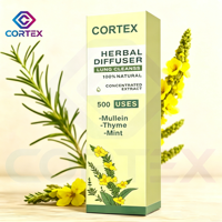 Stylo diffuseur d'herbes (en papier) pour arrêter de fumer et prendre soin des poumons, 600 utilisations avec extrait de molène, thym et menthe, amélioration de la respiration, cadeau