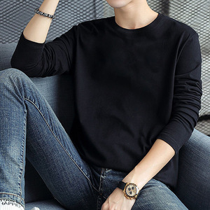 เสื้อยืดแขนยาวผู้ชายแฟชั่นลำลองบางเบาสำหรับฤดูใบไม้ผลิและฤดูใบไม้ร่วงขายดีที่สุด - Product Image 4