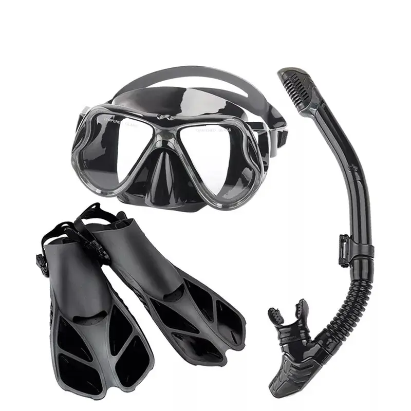 Hot Selling Siliconen Volwassen Duikmasker Snorkel Vinnen Set