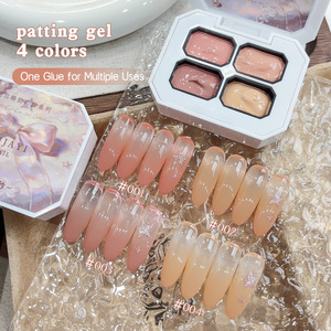 Nuevo Gel de Uñas en 4 Colores, Paleta de Gel para Uñas con Degradado Nude, Gel Pigmentado para Arte de Uñas UV LED, Multiusos para Salón de Uñas - Product Image 4