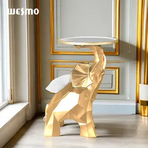 تمثال فيل ديكورات فاخرة حيوان إبداعي ديكور منزلي واقفة على الأرض زخرفة تمثال حيوان - Product Image 1