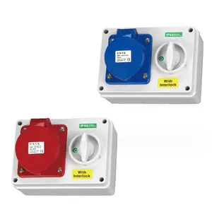 <span class=keywords><strong>Presa</strong></span> Standard Internazionale con Interruttore e Blocco Meccanico IP44 220V-415V <span class=keywords><strong>16A</strong></span> 32A 3P 4P 5P - Product Image 1