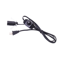 1.8M EU Dimmable E27 Lamp Cord With Switch Black White Flat Plug Pendant Light Socket Cable Set