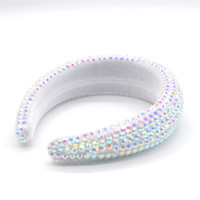 2025 Gros Bandeaux de Tête Luxe Diamant Strass Paillettes pour Femmes, Accessoires Cheveux Cristal de Créateur