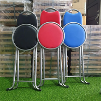 Chaise de salle à manger pliable de haute qualité avec cadre en métal et coussin en PU, housse amovible, design moderne pour usage domestique