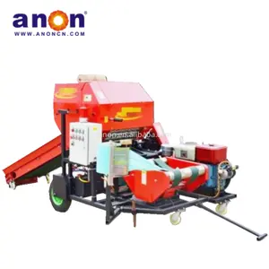 ANON diesel engine feed baler fully automatic film external corn silage packing machine bale wrapping machine