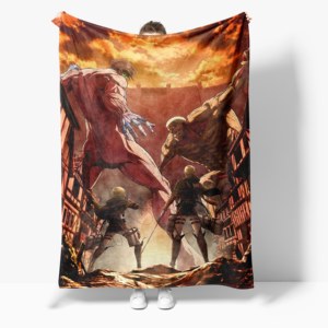 Manta con Estampado Digital <span class=keywords><strong>de</strong></span> la Serie <span class=keywords><strong>de</strong></span> Cómics 'Ataque a los Titanes', con una Cubierta <span class=keywords><strong>de</strong></span> Felpa, es un Regalo Confortable - Product Image 1
