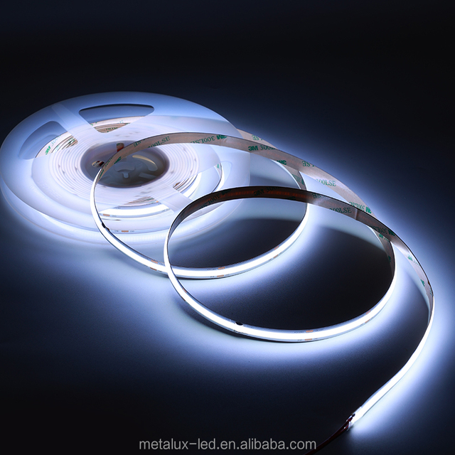 Mini COB LED Strip 320 Chips Original Sanan 8mm DC24V 8W 180 Degree Mirror Light IP33 USB Dimmable 5-Year Warranty