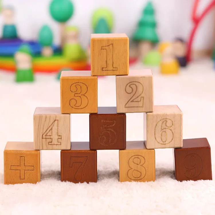 New Design Custom Educational Wooden Toys Entertainment Game Number Cube Yard Dice Toys For Kids Adult Toys