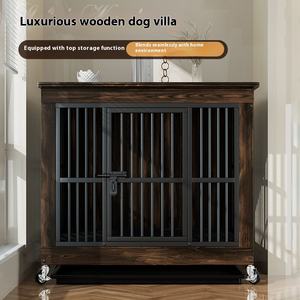 Luxus-Hunde villa aus Holz mit geräumigem oberem Regal zur Aufbewahrung von Haustieren mit Tabletts til Toilette Hunde kiste Pet House <span class=keywords><strong>Bed</strong></span> - Product Image 5