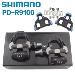 Pedales <span class=keywords><strong>SHIMANO</strong></span> DURA ACE PD R9100 para Bicicleta de Carretera, Pedales sin Clip con Placas SPD-SL DURA-ACE R9100, Pedales SM-SH12 BOX - Product Image 1