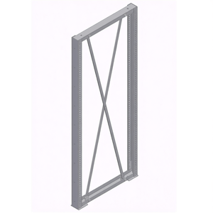 Panneau latéral Fami System Ar Series 900x1510 mm gris foncé RAL7000 pour supports - Product Image 3