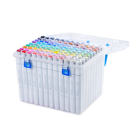 2022 New Arrival 80 Colors Waterproof Alcohol Based Permanent Dual Tip Brush Pens Art Markers