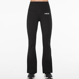 Taille haute Bootcut pantalons de Yoga pour femmes Leggings évasés poches entraînement décontracté salon cloche bas jambe <span class=keywords><strong>large</strong></span> pantalons de survêtement ensembles solides - Product Image 4