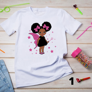 Dtf Ready to Press design di trasferimento di calore trasparente <span class=keywords><strong>Film</strong></span> Logo personalizzato carino nero bambina adesivo di trasferimento di calore - Product Image 5