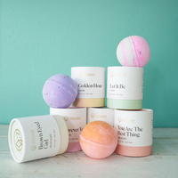 Boîte cylindrique de luxe personnalisée avec fenêtre pour bombes de bain, emballage pour soins de la peau, vente en gros