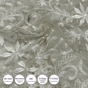 100% <span class=keywords><strong>polyester</strong></span> thêu sequin lưới vải đồng bằng dệt Net cho đám cưới nhà dệt may cho bé trai và bé gái - Product Image 2