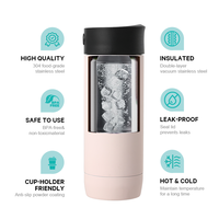 Mug à café isotherme à double paroi Everich populaire, personnalisé, 350 ml, 450 ml, avec couvercle à bouton pression, pour les affaires, le bureau et les voyages