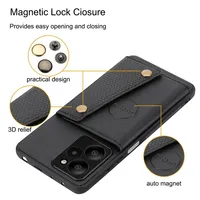Funda Cartera con Ranuras para Tarjetas para POCO X7 F7 M8 F8 Ultra F6 X6 M6 F5 F3 M5s C75 C65 X3 NFC F4 X4 GT M3 M4 X5 Pro, Carcasa Trasera Magnética