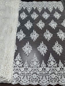 Chất Lượng Cao Thêu Vải Tuyn Ren Vải Thiết Kế Mới Đính Cườm Váy Cưới Vải Cổ Phiếu Bán Buôn Rất Nhiều Hạt Sequins Dệt Đồ Chơi - Product Image 2