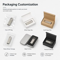 Clé USB Métallique Personnalisée avec Logo, Clé USB en Forme d'Anneau, 16 Go, 32 Go, 64 Go, 128 Go, Cadeau Promotionnel d'Entreprise en Gros