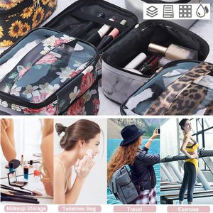Trousse de Maquillage Double Couleur Unie en PVC Transparent, Portable, Tendance INS, Imperméable, Grande Capacité, pour Voyage - Product Image 6