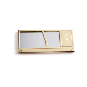 High End Shiny Gold-Plated Dual Sided Double Magnifying Personalized Foldable Small Portable Mini Cosmetic Mirror for Makeup - Product Image 6
