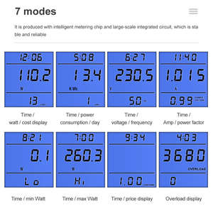 Compteur de consommation d'énergie électrique, <span class=keywords><strong>watt</strong></span> mètre eu prise <span class=keywords><strong>watt</strong></span> compteur de puissance - Product Image 2