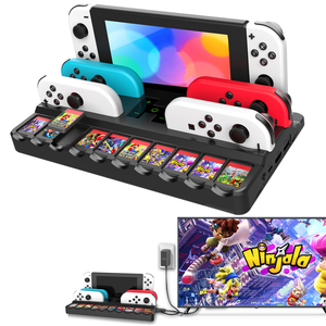 Honcam Chuyển Đổi TV Docking Station 4K Video Đầu Ra <span class=keywords><strong>Adapter</strong></span> Sạc Trạm Đứng Điều Khiển Sạc Cho Nintendo Chuyển Đổi Joycon - Product Image 4