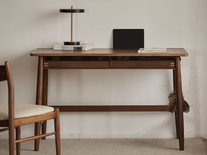 XUXIE Modern Smart <strong>Desk</strong> Large Storage Solid <strong>Wood</strong> Office Table with USB Walnut <strong>Desk</strong> with Drawer - Product Image 3