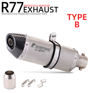 ท่อไอเสียรถจักรยานยนต์ยูนิเวอร์แซล 51 มม. พร้อมปลายท่อไอเสียแบบสองรู สแตนเลส ยี่ห้อโยชิมูระ <span class=keywords><strong>R77</strong></span> คุณภาพสูง - Product Image 3