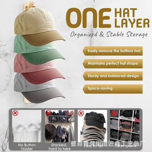 Porte-chapeaux mural en bois sur mesure à crochets multiples pour casquettes de baseball et casquettes plates, support de rangement en bois massif. - Product Image 2