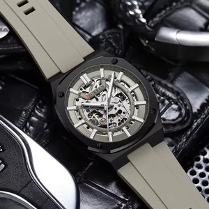 New Curren 8485 Thương Hiệu Hàng Đầu Thể Thao Người Đàn Ông Đồng Hồ Cơ Khí Thời Trang Không Thấm Nước Ban Nhạc Silicone Người Đàn Ông Của Tự Động Đồng Hồ Sapphire Relojes - Product Image 4