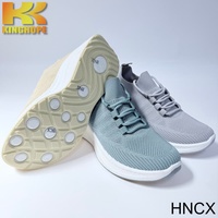 Chaussures décontractées à enfiler pour hommes, respirantes en maille, type chaussette, avec coussin d'air, plateforme, légères et confortables, vente en gros
