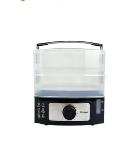 Fiambrera eléctrica de plástico para comida, máquina de cocina de arroz a vapor, caja de almuerzo eléctrica, color negro, suministro de fábrica