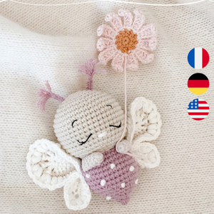 Jolie mini-<span class=keywords><strong>poupée</strong></span> amigurumi <span class=keywords><strong>en</strong></span> crochet, jouet bébé <span class=keywords><strong>en</strong></span> forme de coccinelle ou abeille, <span class=keywords><strong>en</strong></span> coton biologique avec rembourrage <span class=keywords><strong>en</strong></span> coton PP et doublure <span class=keywords><strong>en</strong></span> maille - Product Image 4