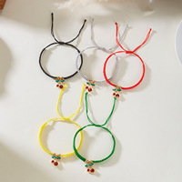 Dames armband van legering met eenvoudige, veelzijdige kersen hanger, handgeweven, cadeau voor de pols