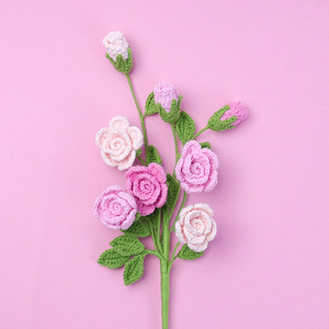 Bán Buôn Hoàn Thành Tay Móc Hoa Hồng Mô Phỏng Hoa Để Gửi Bạn Gái Hoa Vĩnh Cửu - Product Image 5