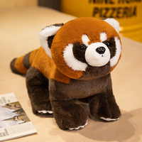 Peluche brodée en gros pour adolescents, jouet mignon en forme de raton laveur, couleur personnalisée, rembourrage en coton, haute qualité, anti-stress, emballage en boîte