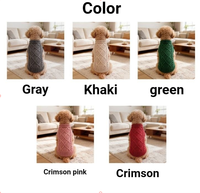 Pulls pour chiens et chats d'automne et d'hiver, vêtements chauds en tricot torsadé en forme de losange pour petits chiens et chats