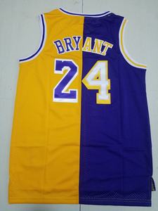 Maillots de basket-ball classiques cousus de haute qualité pour hommes, Amérique, 24 <span class=keywords><strong>Bryant</strong></span>, rétro, jaune or, violet, <span class=keywords><strong>noir</strong></span>, 24, avec logo - Product Image 5