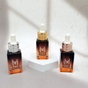 Bán buôn vuông hổ phách 20ml <span class=keywords><strong>30ml</strong></span> chai tinh dầu với nắp Ống nhỏ giọt - Product Image 2