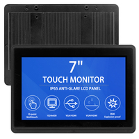 Moniteur LCD industriel Wintouch 7 pouces sans ventilateur, écran tactile capacitif, interface USB/DVI, étanche IP65, en stock