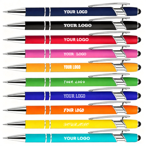 Pena Bolpoin Stylus LCC618 dengan Logo yang Dapat Disesuaikan, Pena Bolpoin Logam Sentuhan Lembut dengan Logo Cetak, Pena Promosi dengan Logo Kustom - Product Image 1