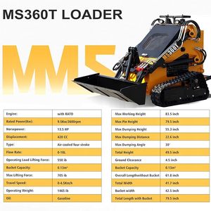 Chargeuse compacte QIHANG 600L avec moteur, boîte de vitesses, pompe hydraulique haute performance et système de transmission - Product Image 4