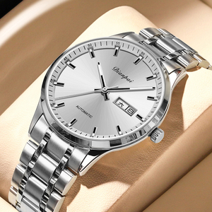 Dianpai 5202 véritable <span class=keywords><strong>montre</strong></span> mécanique creux lumineux étanche <span class=keywords><strong>montre</strong></span> <span class=keywords><strong>pour</strong></span> hommes bracelet en acier inoxydable saphir cristal cadran alliage - Product Image 2