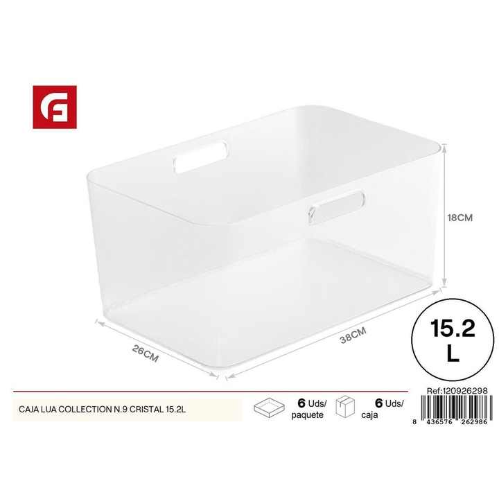 LUA plastic box collection N.9 glass 15.2L - Organizers