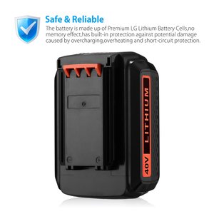 LBX2040 LBX36 40V 2500mah <span class=keywords><strong>batteria</strong></span> di ricambio per utensili elettrici agli ioni di litio per <span class=keywords><strong>Black</strong></span> & <span class=keywords><strong>decker</strong></span> - Product Image 6